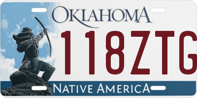 OK license plate 118ZTG