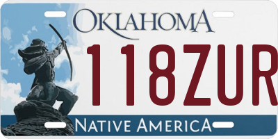 OK license plate 118ZUR