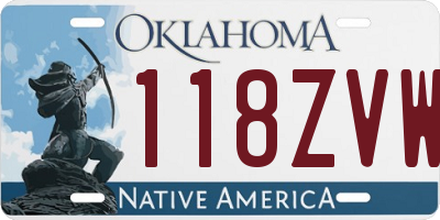 OK license plate 118ZVW