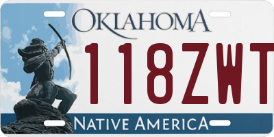 OK license plate 118ZWT