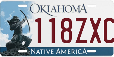 OK license plate 118ZXC