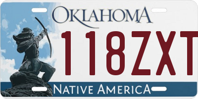 OK license plate 118ZXT