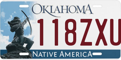OK license plate 118ZXU