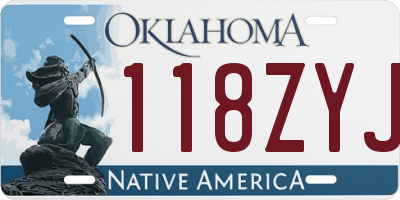 OK license plate 118ZYJ