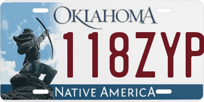 OK license plate 118ZYP