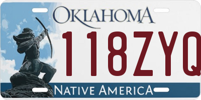 OK license plate 118ZYQ