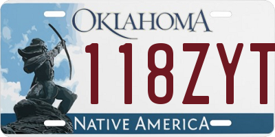 OK license plate 118ZYT