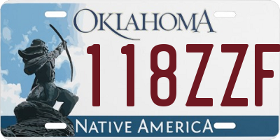 OK license plate 118ZZF