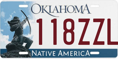 OK license plate 118ZZL