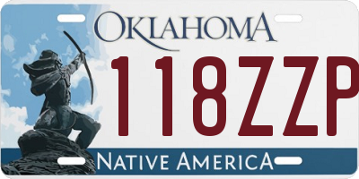 OK license plate 118ZZP