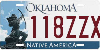 OK license plate 118ZZX