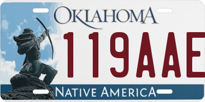 OK license plate 119AAE