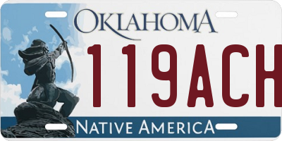 OK license plate 119ACH
