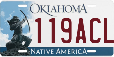 OK license plate 119ACL