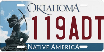 OK license plate 119ADT