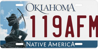 OK license plate 119AFM
