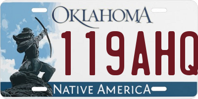 OK license plate 119AHQ