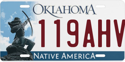 OK license plate 119AHV