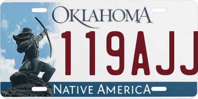 OK license plate 119AJJ