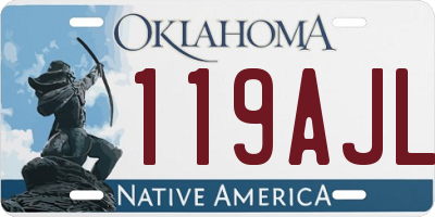 OK license plate 119AJL