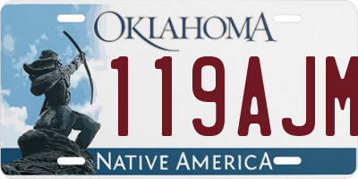 OK license plate 119AJM