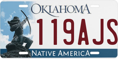 OK license plate 119AJS