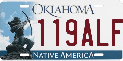 OK license plate 119ALF