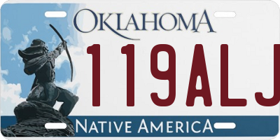 OK license plate 119ALJ