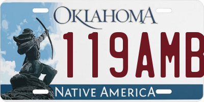 OK license plate 119AMB