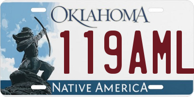 OK license plate 119AML