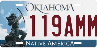 OK license plate 119AMM