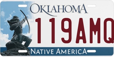 OK license plate 119AMQ