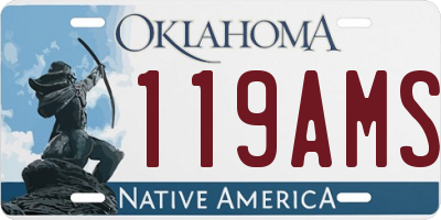 OK license plate 119AMS