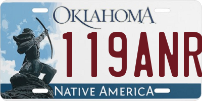 OK license plate 119ANR