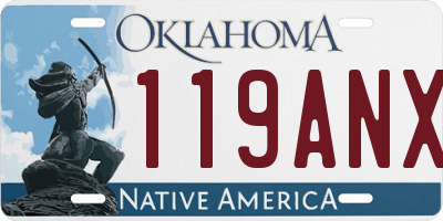 OK license plate 119ANX
