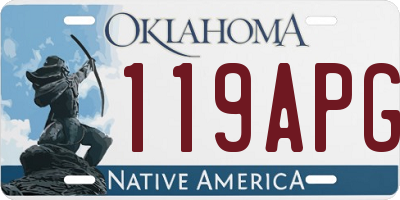 OK license plate 119APG