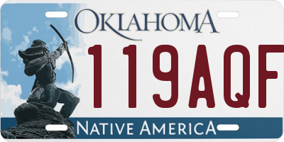 OK license plate 119AQF