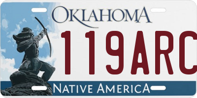 OK license plate 119ARC