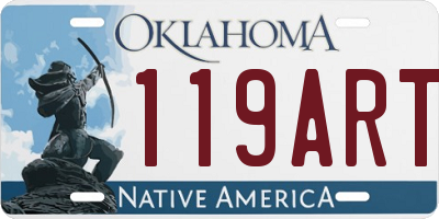 OK license plate 119ART