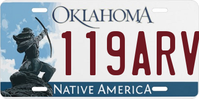 OK license plate 119ARV