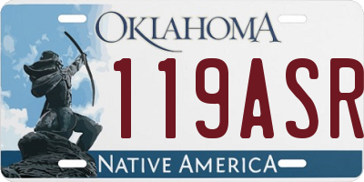 OK license plate 119ASR
