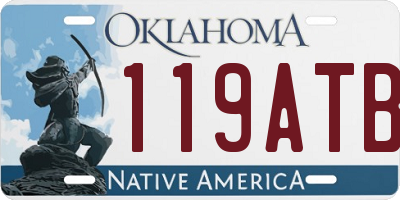 OK license plate 119ATB