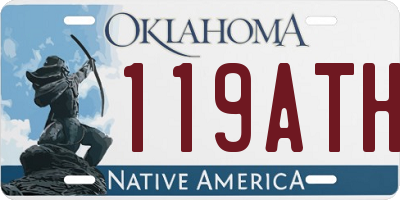 OK license plate 119ATH