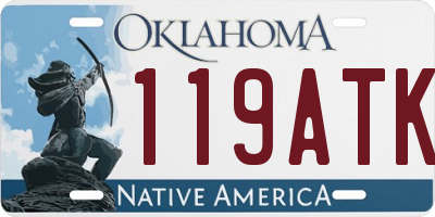 OK license plate 119ATK