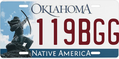 OK license plate 119BGG