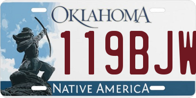OK license plate 119BJW