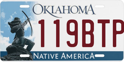 OK license plate 119BTP