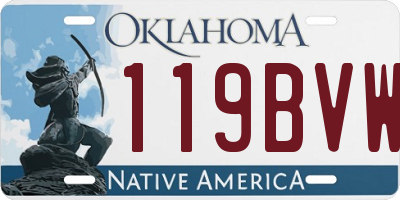 OK license plate 119BVW