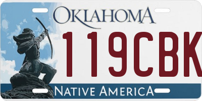 OK license plate 119CBK
