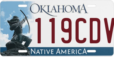 OK license plate 119CDV